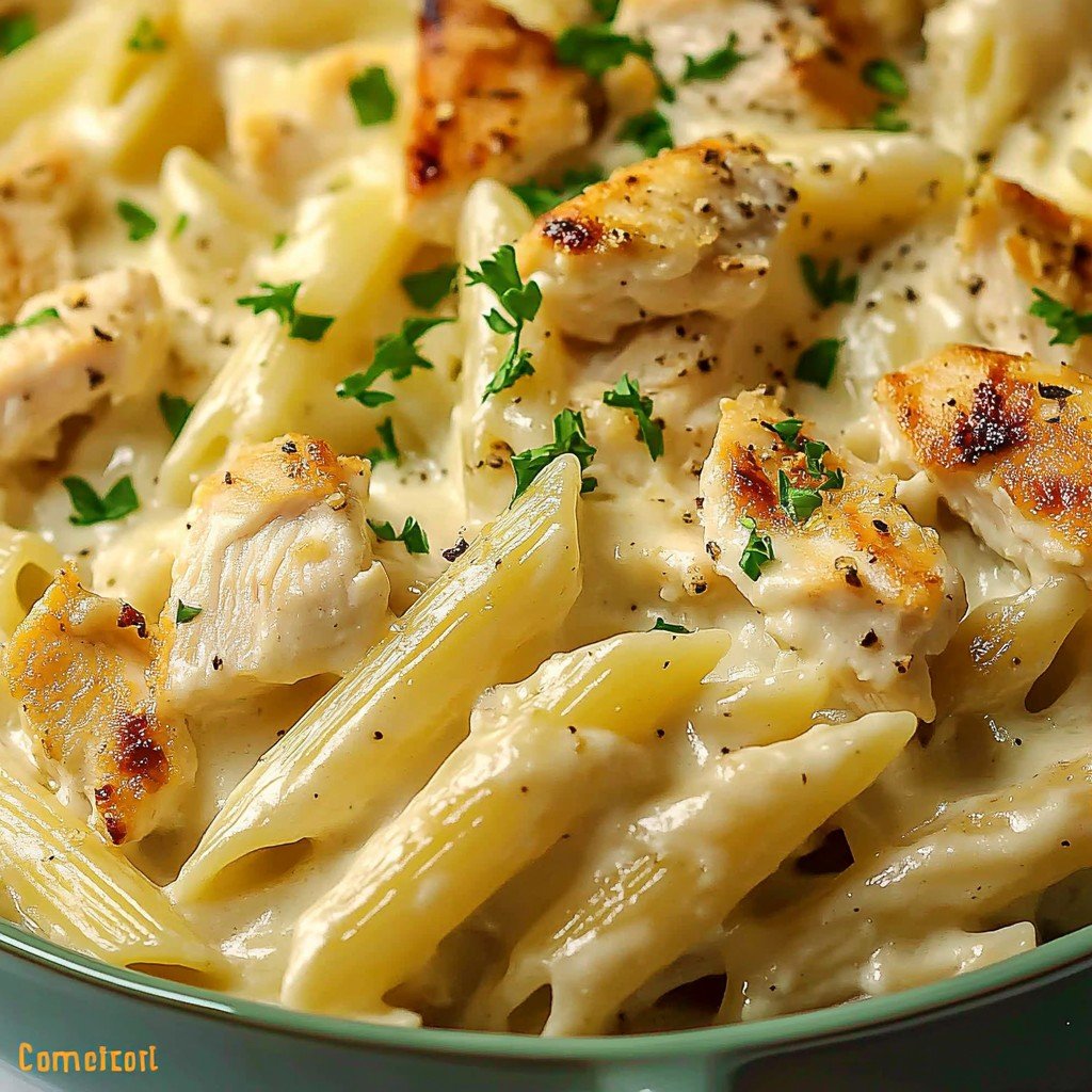 Simple Chicken Alfredo Casserole