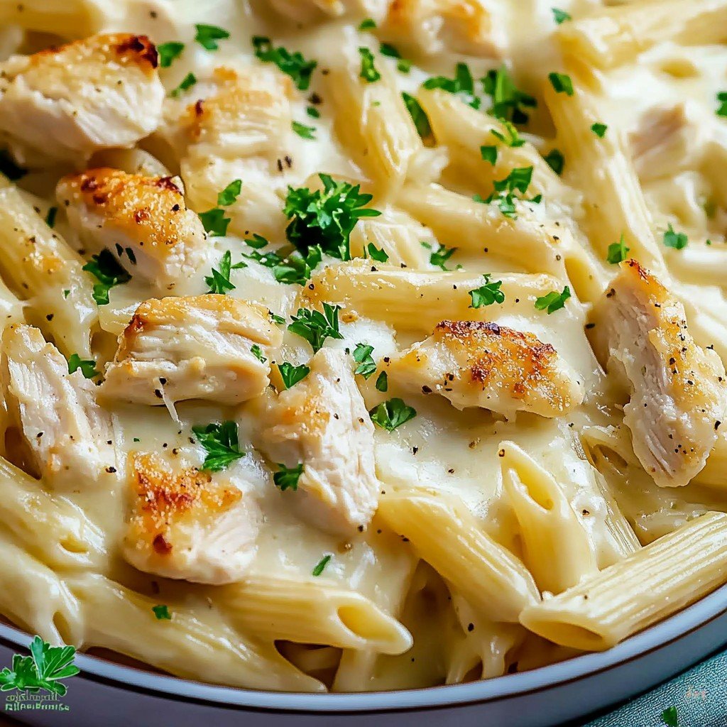 Simple Chicken Alfredo Casserole