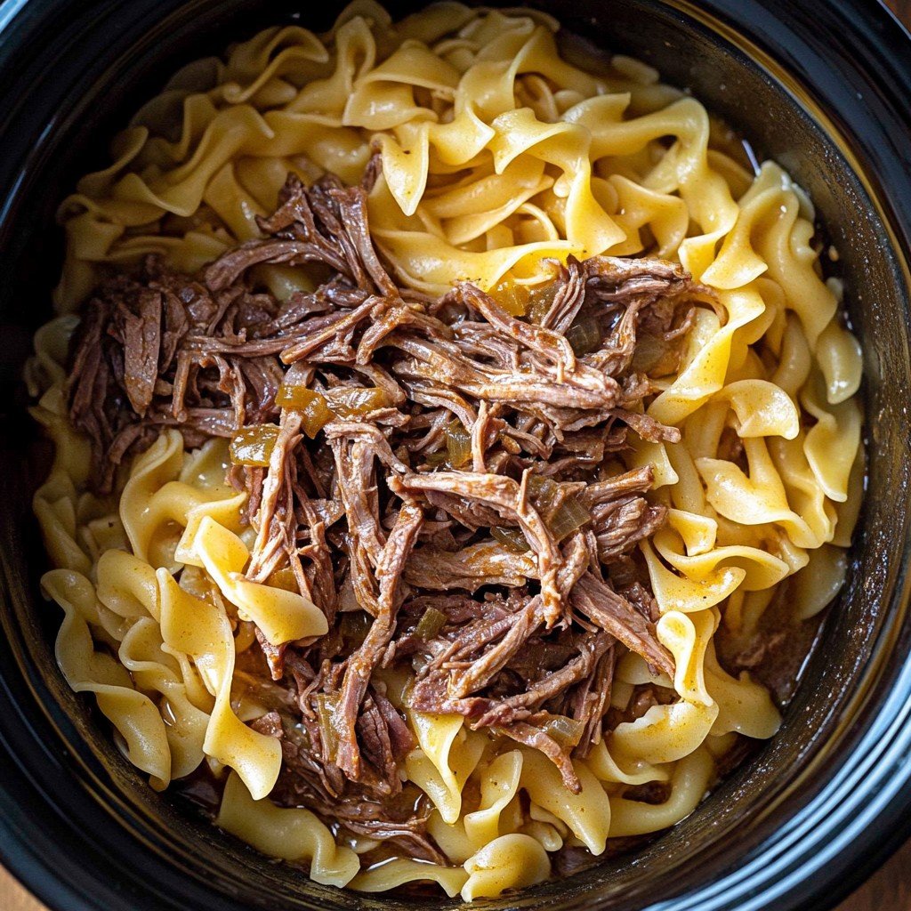 Slow Cooker Beef and Noodles