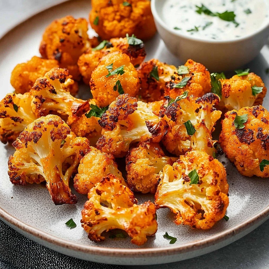 Spicy Buffalo Cauliflower Bites