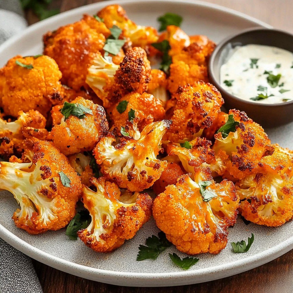 Spicy Buffalo Cauliflower Bites