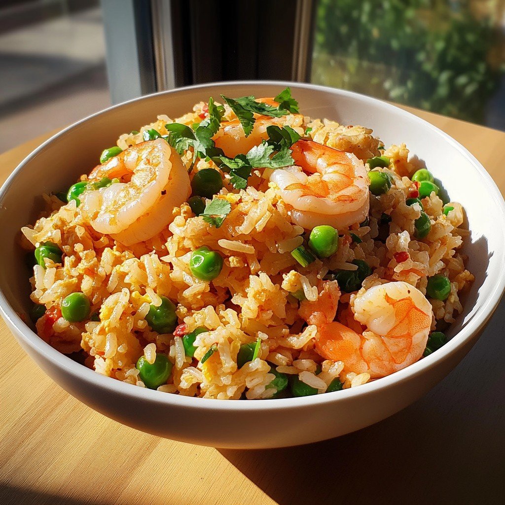 Spicy Crab and Shrimp Fried Rice with Garlic Chili Oil