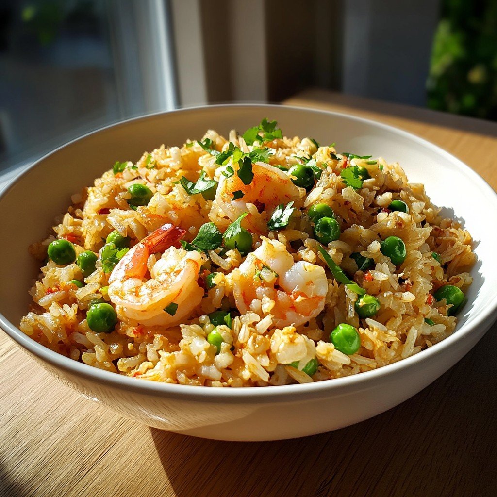 Spicy Crab and Shrimp Fried Rice with Garlic Chili Oil