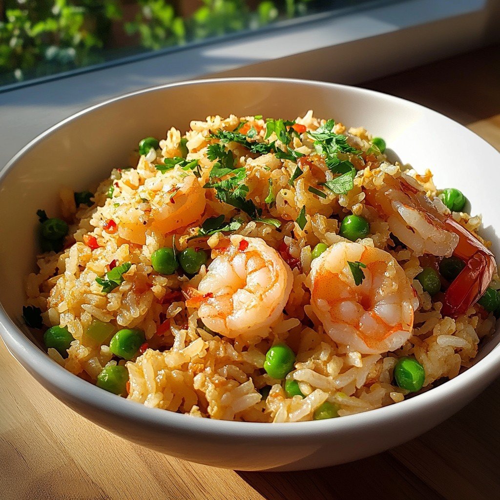 Spicy Crab and Shrimp Fried Rice with Garlic Chili Oil