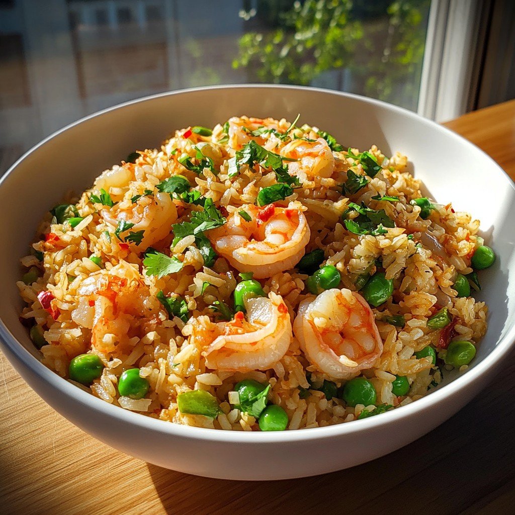 Spicy Crab and Shrimp Fried Rice with Garlic Chili Oil