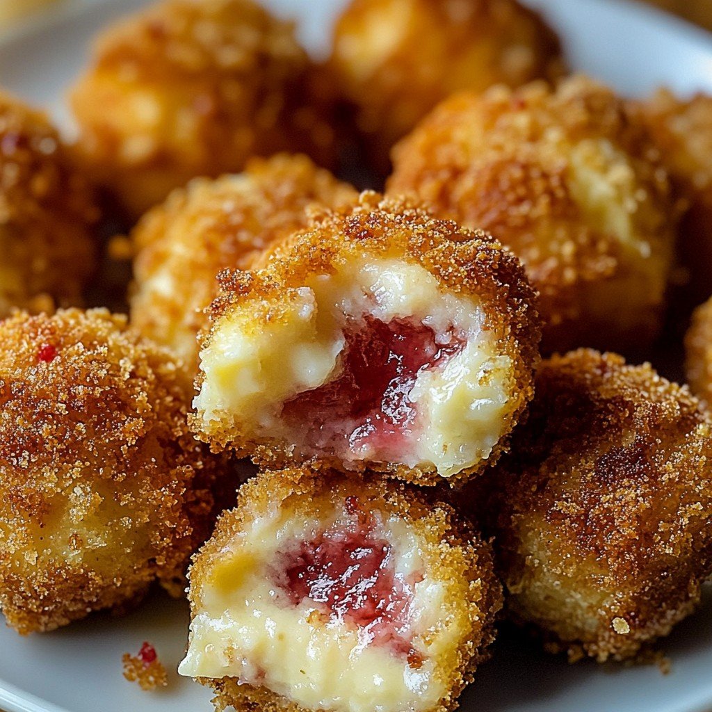 Strawberry Crunch Cheesecake Bites