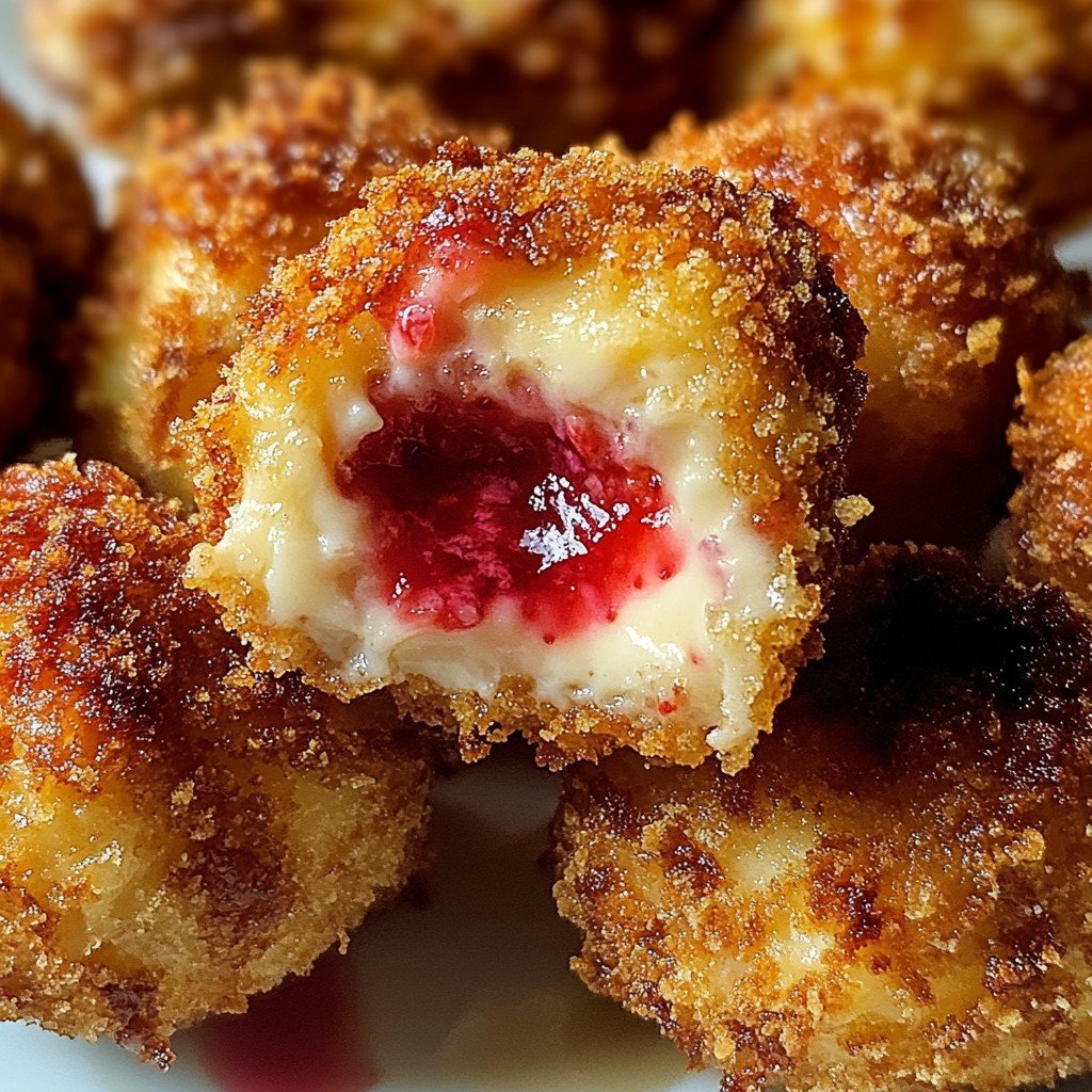 Strawberry Crunch Cheesecake Bites