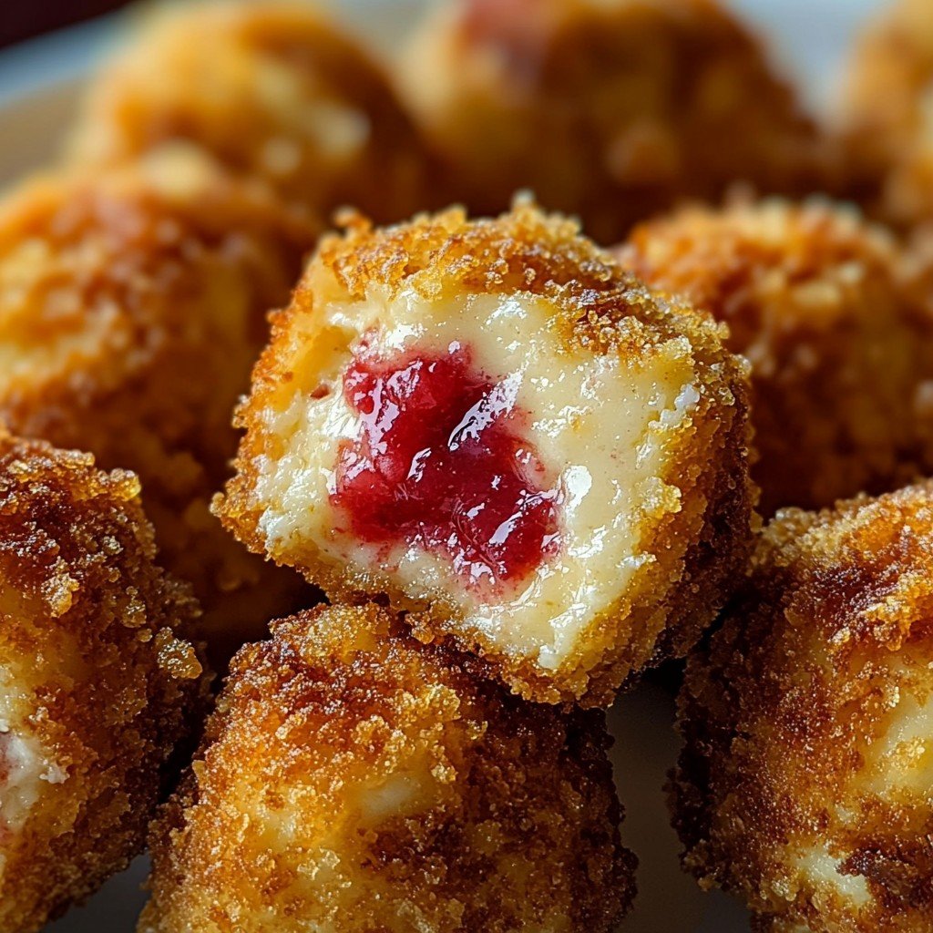 Strawberry Crunch Cheesecake Bites