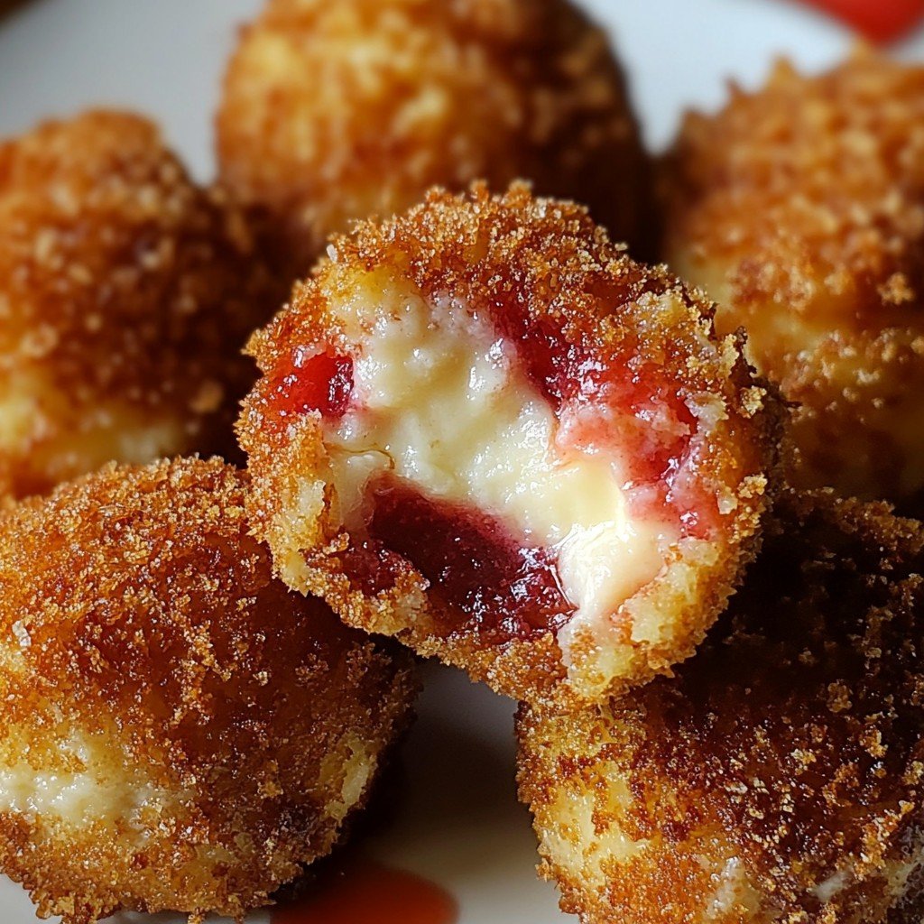 Strawberry Crunch Cheesecake Bites