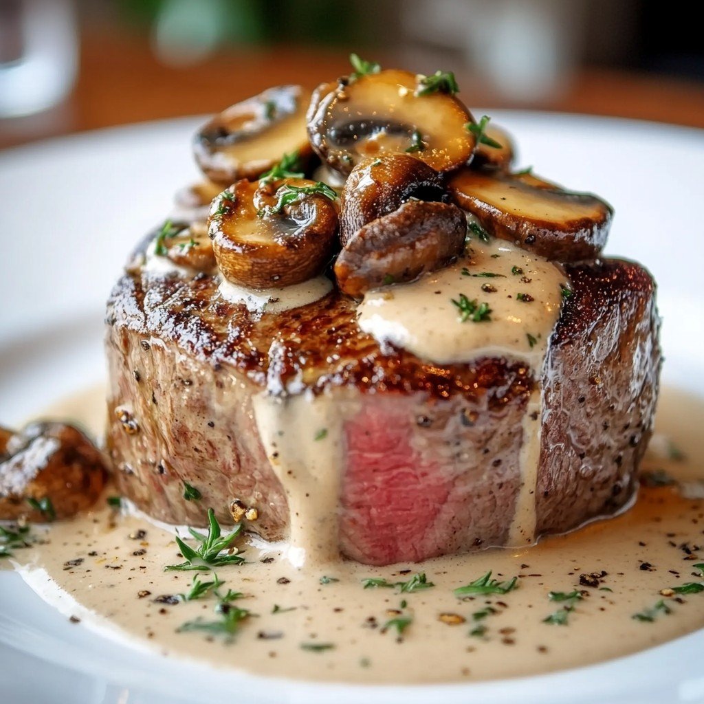 Tender Beef with Creamy Mushroom Sauce
