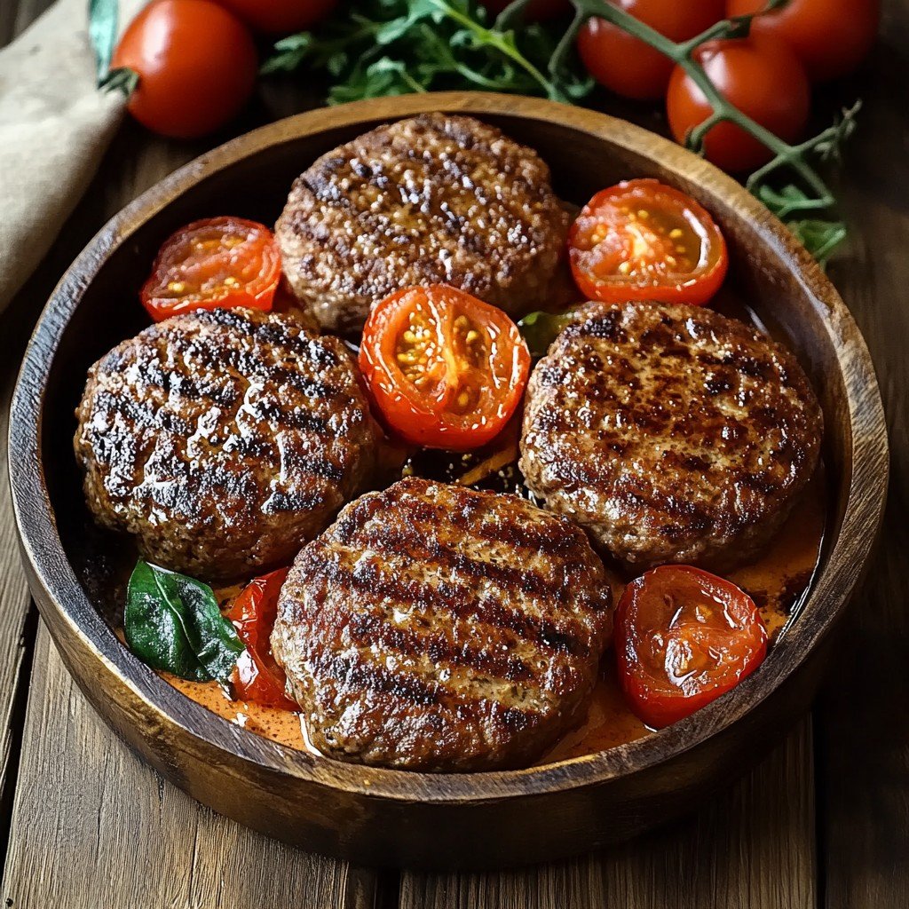 Tuscan Hamburger Steaks in Creamy Sun-Dried Sauce