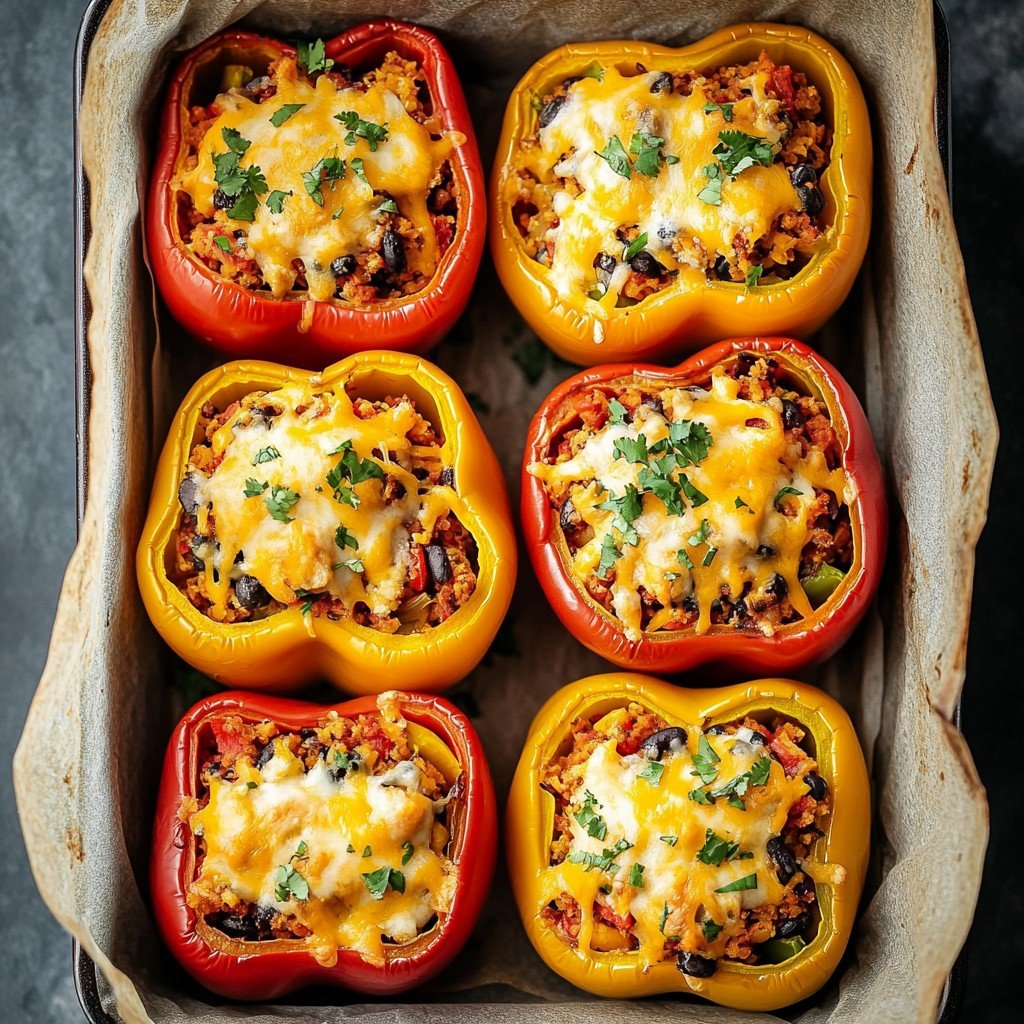 Vegan Stuffed Peppers Tex Mex Style Easy Dinner