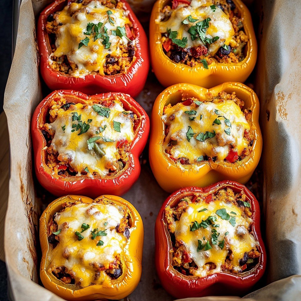 Vegan Stuffed Peppers Tex Mex Style Easy Dinner