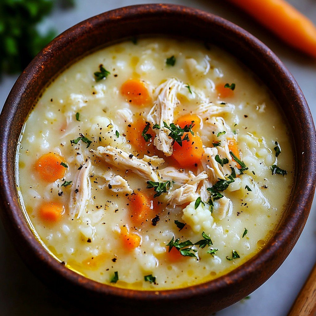 Warming Chicken and Cauliflower Soup