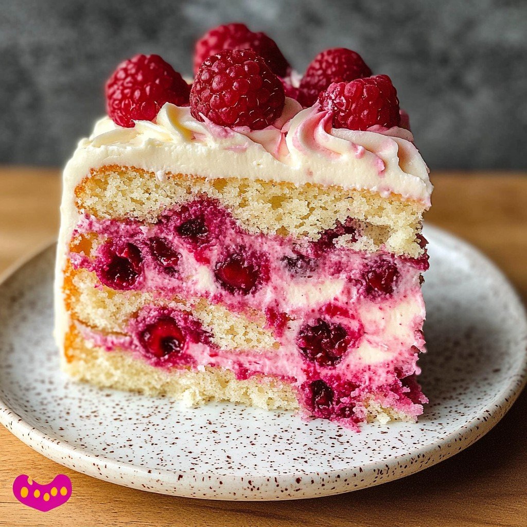 White Chocolate Raspberry Cake
