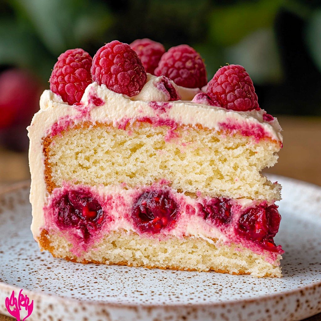 White Chocolate Raspberry Cake