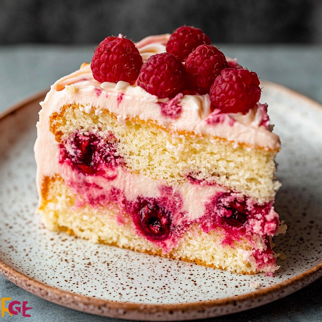 White Chocolate Raspberry Cake
