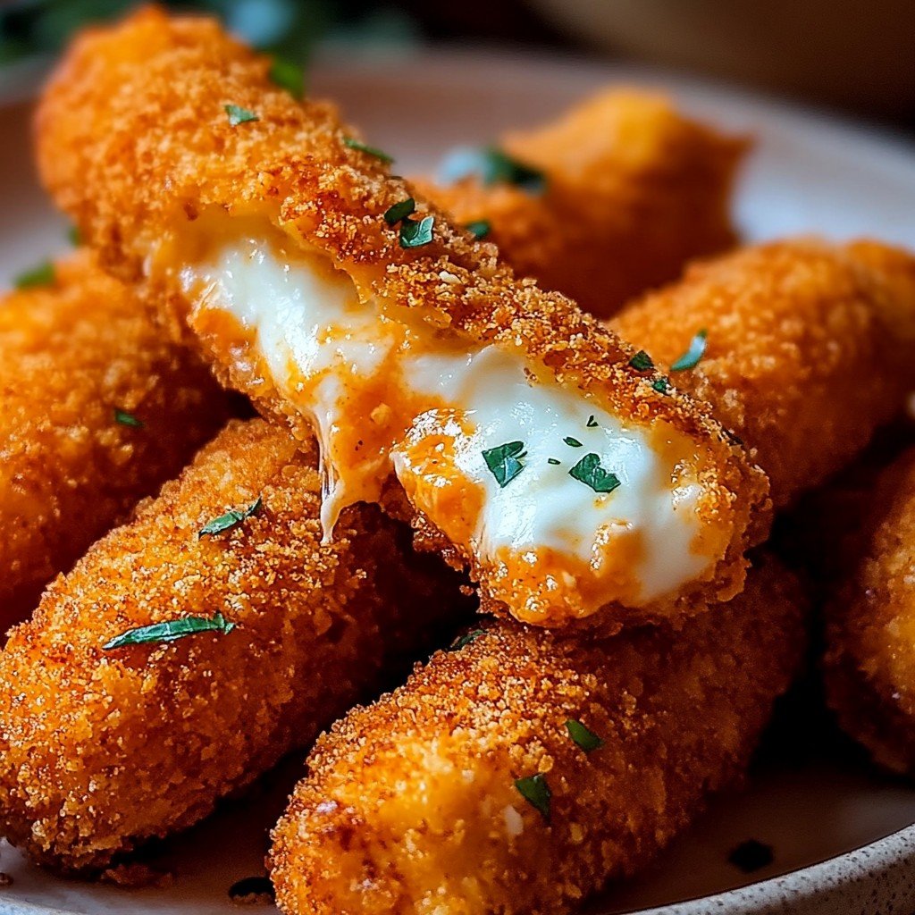 Buffalo Chicken Mozzarella Sticks Baseball Snacks