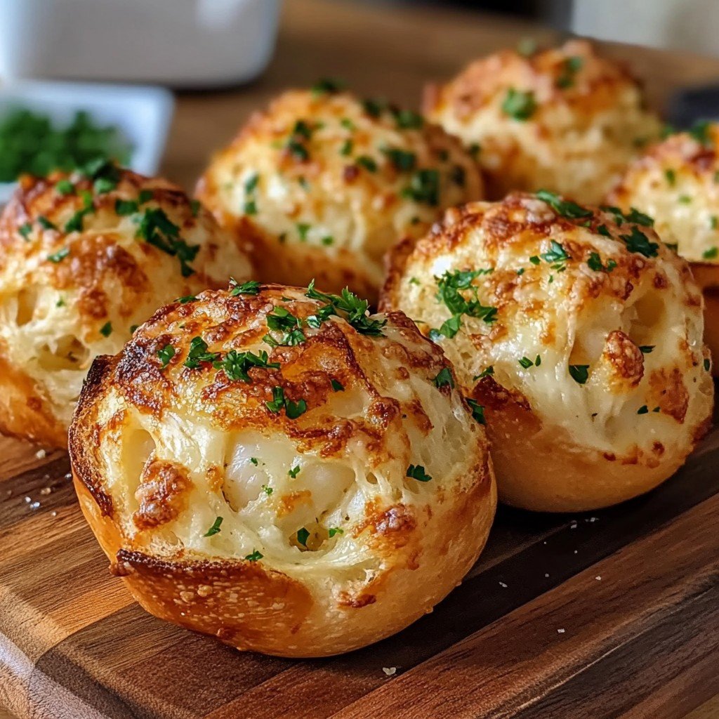 Crab Shrimp Garlic Bread Bombs