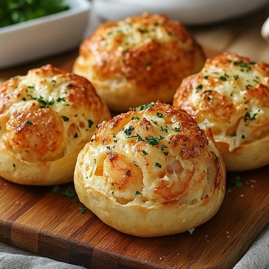 Crab Shrimp Garlic Bread Bombs