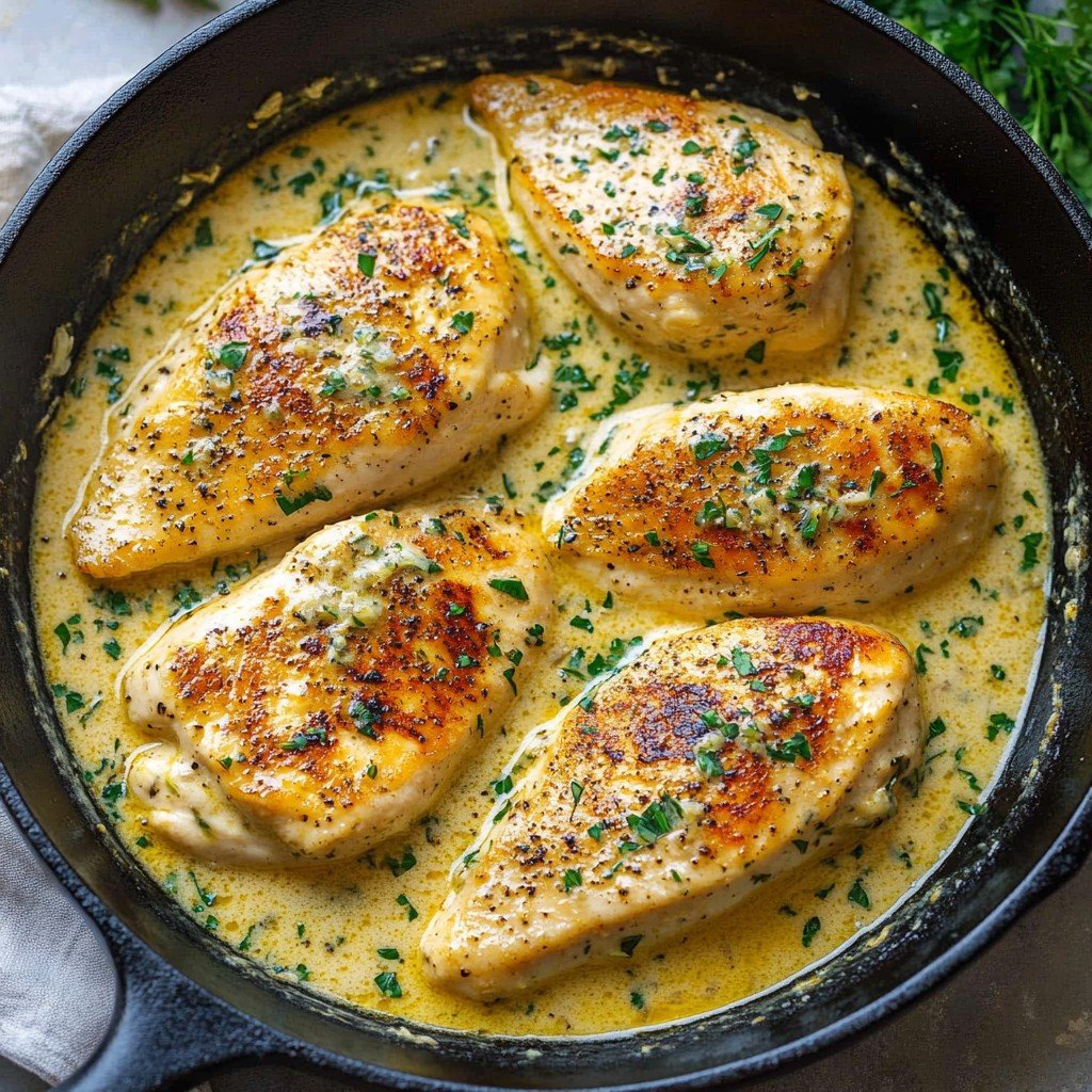 Creamy Garlic Chicken Muckbang Style