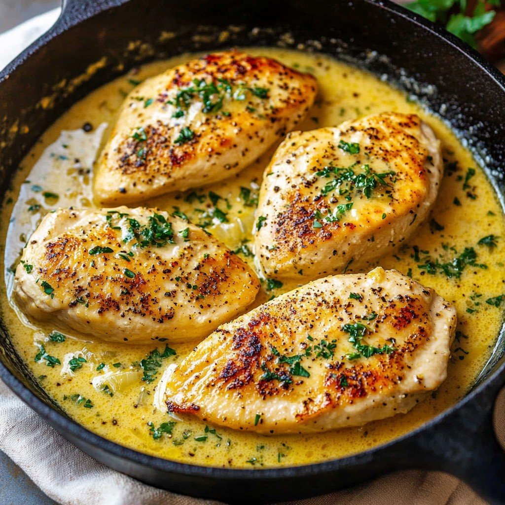 Creamy Garlic Chicken Muckbang Style