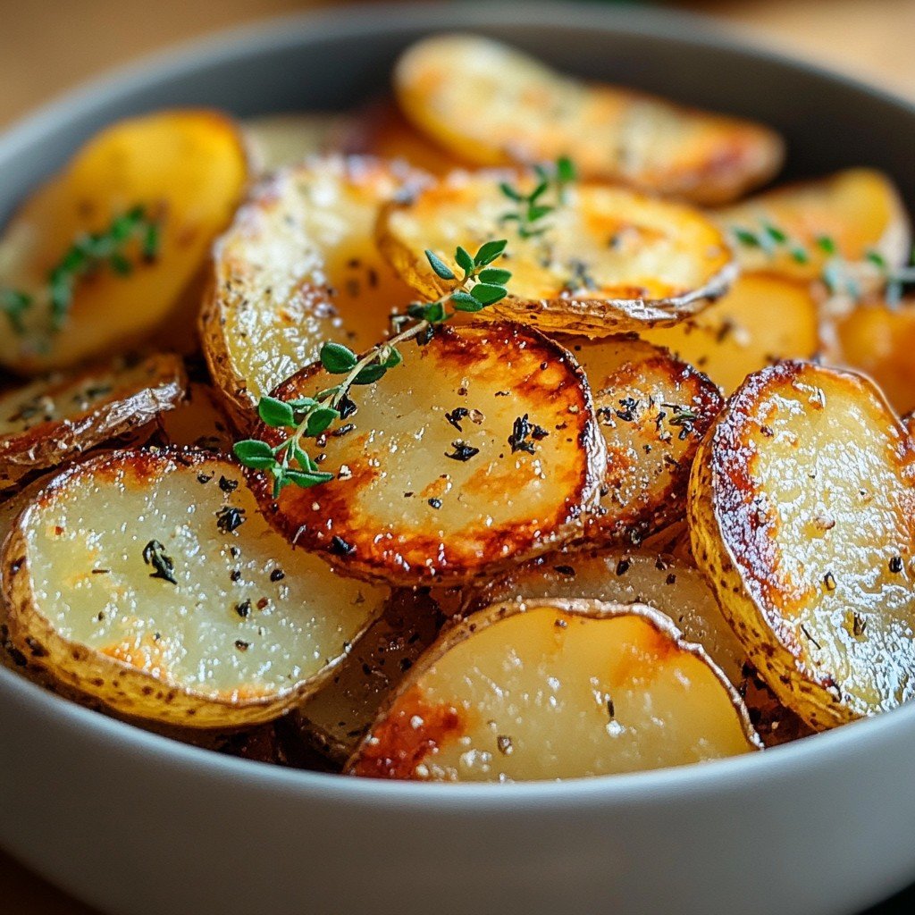 Crispy Sliced Potatoes Easy Spring Dinner