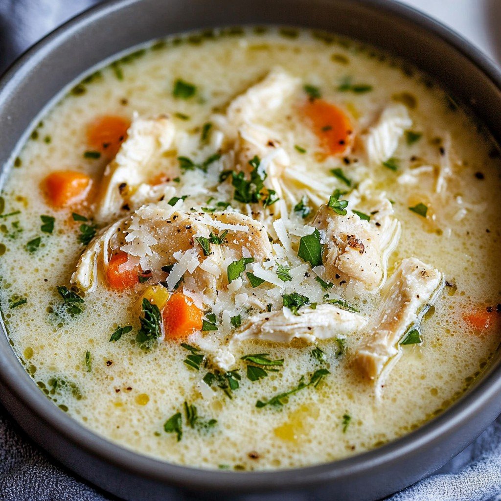 Garlic Parmesan Chicken Soup Cozy Spring Food Ideas