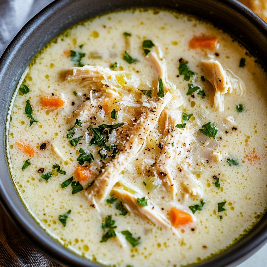 Garlic Parmesan Chicken Soup Cozy Spring Food Ideas