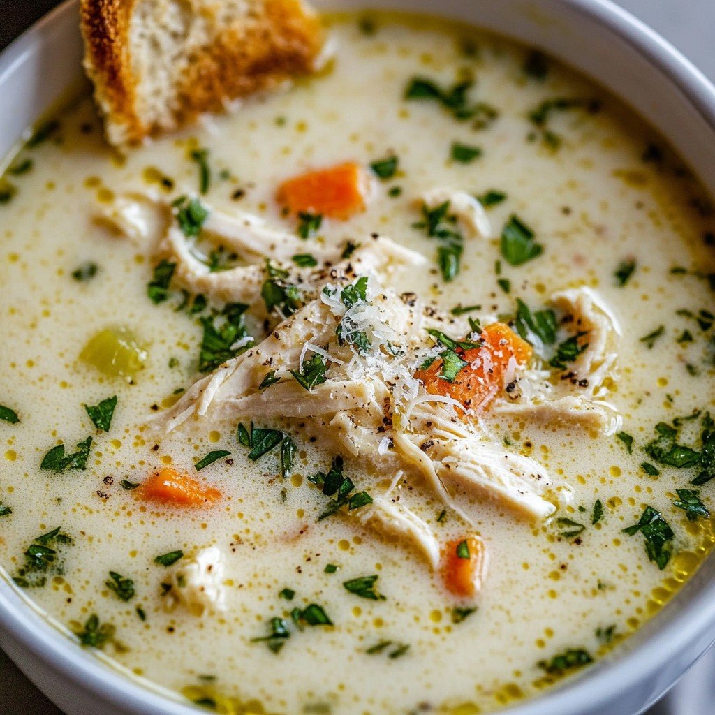 Garlic Parmesan Chicken Soup Cozy Spring Food Ideas