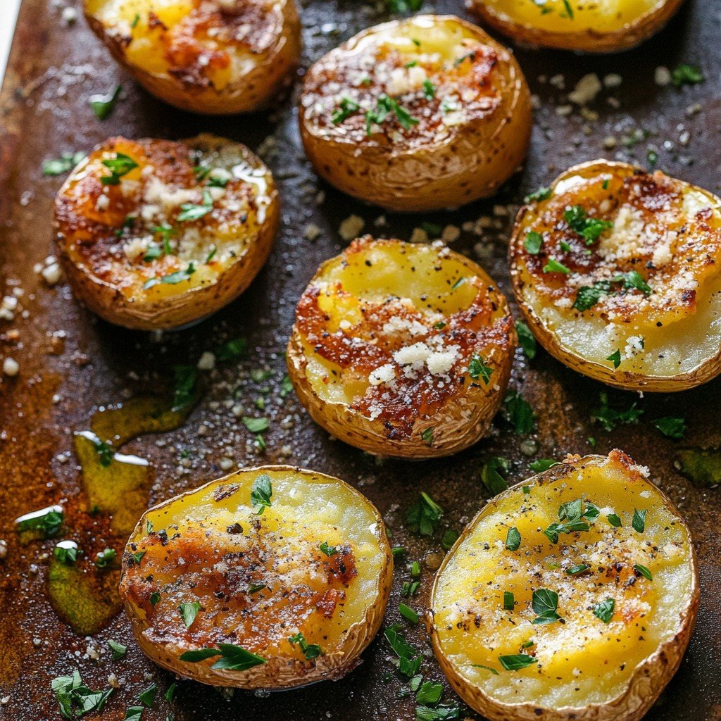 Garlic Parmesan Potatoes Easy Spring Dinner
