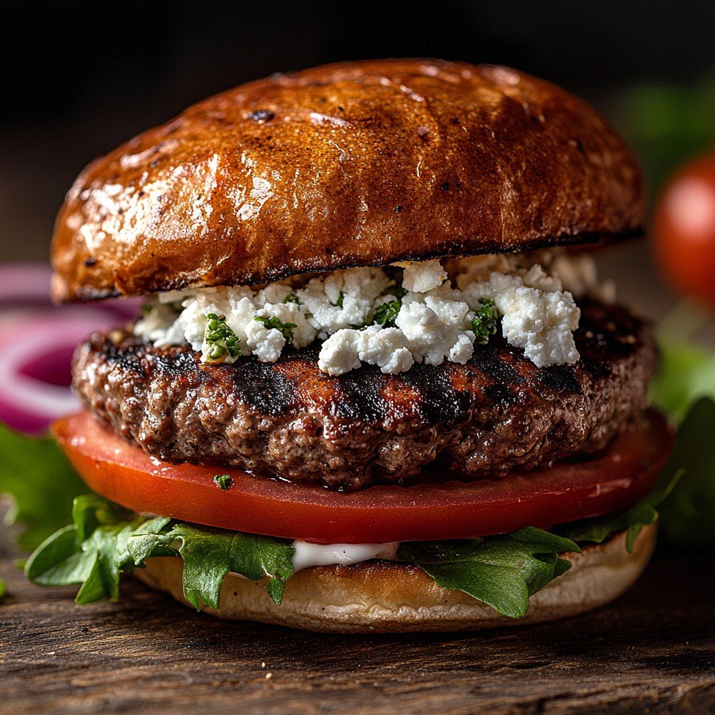 Greek Lamb Burger Healthy Spring Recipes