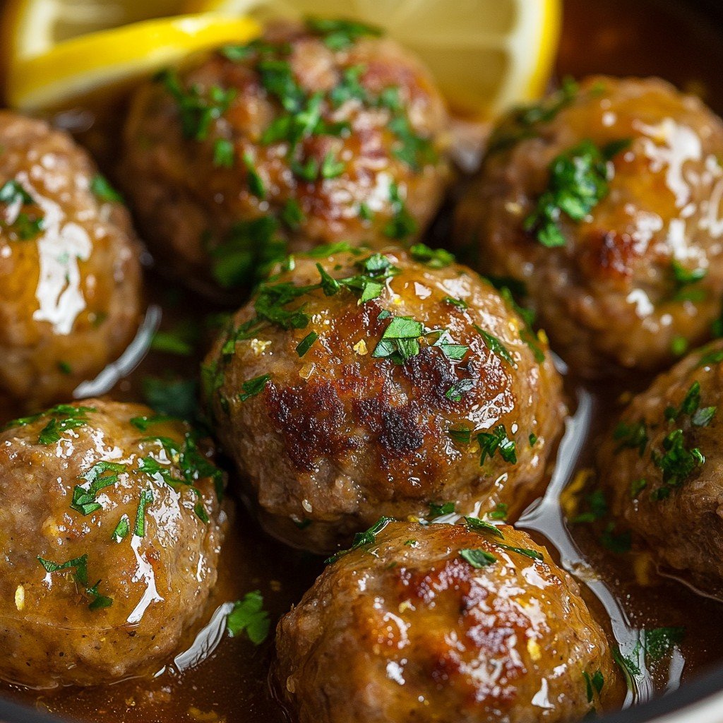Greek Meatballs Lemon Sauce Healthy Spring Meals