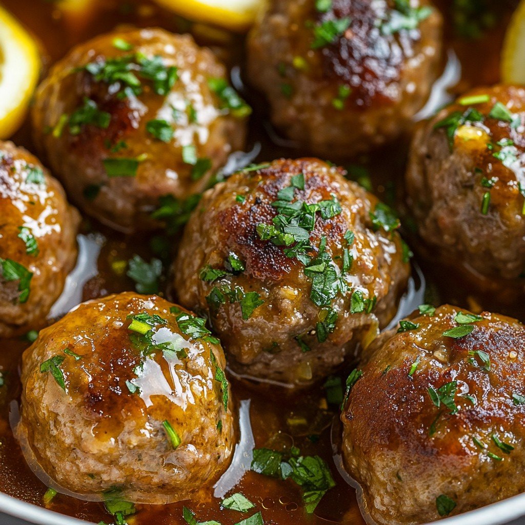 Greek Meatballs Lemon Sauce Healthy Spring Meals