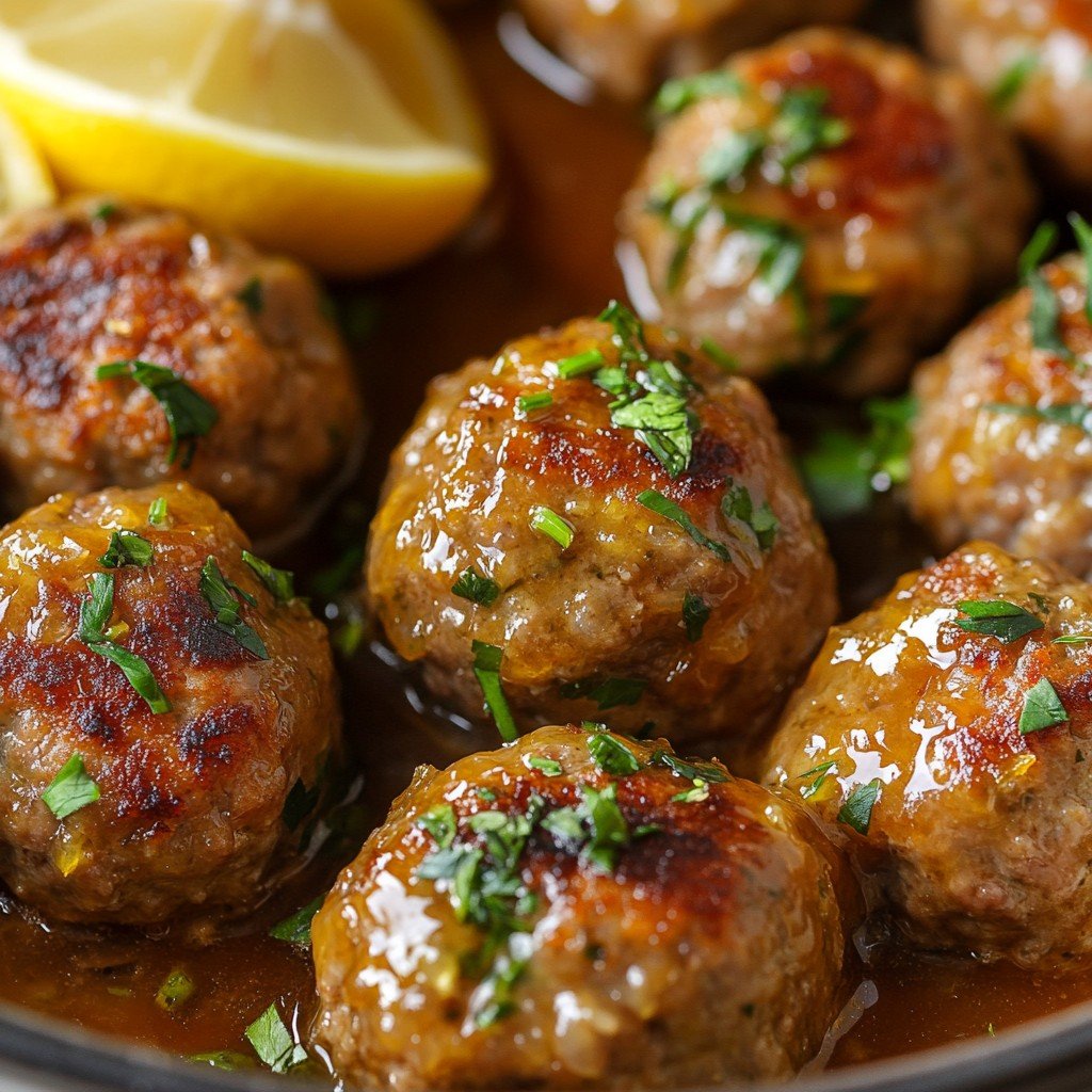 Greek Meatballs Lemon Sauce Healthy Spring Meals