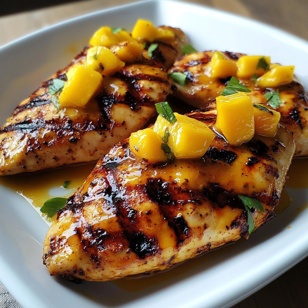 Grilled Mango Chicken Summer Dinner Idea