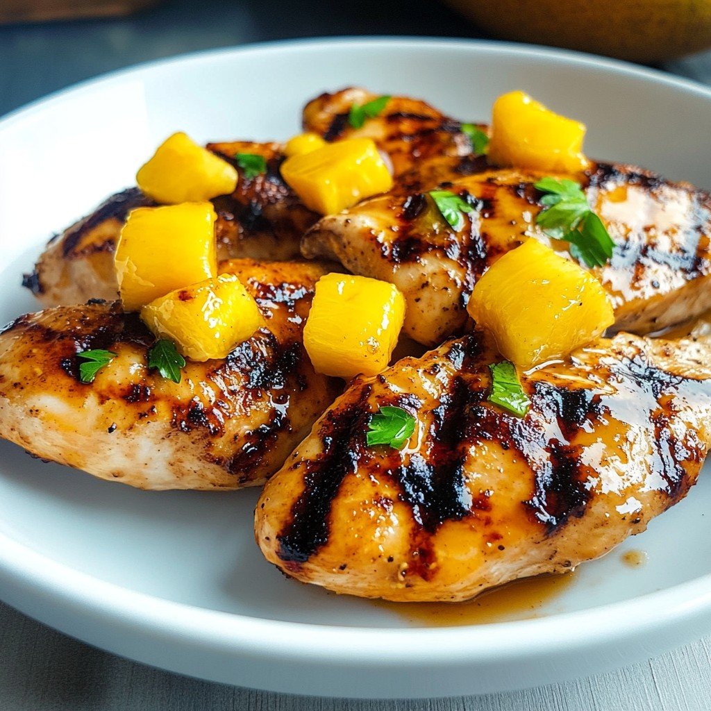 Grilled Mango Chicken Summer Dinner Idea