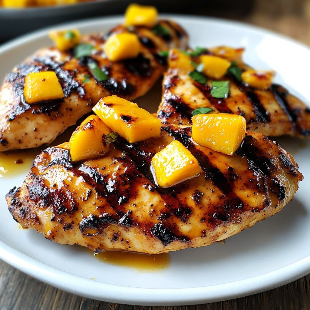Grilled Mango Chicken Summer Dinner Idea