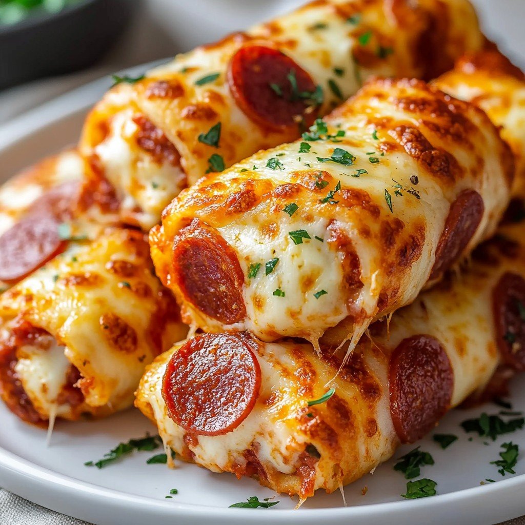 Keto Beef Pepperoni Roll Ups
