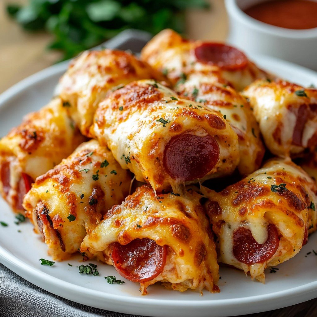 Keto Beef Pepperoni Roll Ups