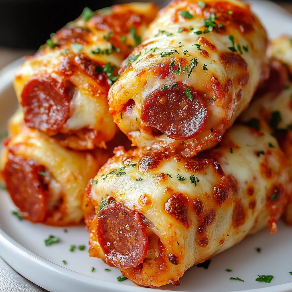Keto Beef Pepperoni Roll Ups