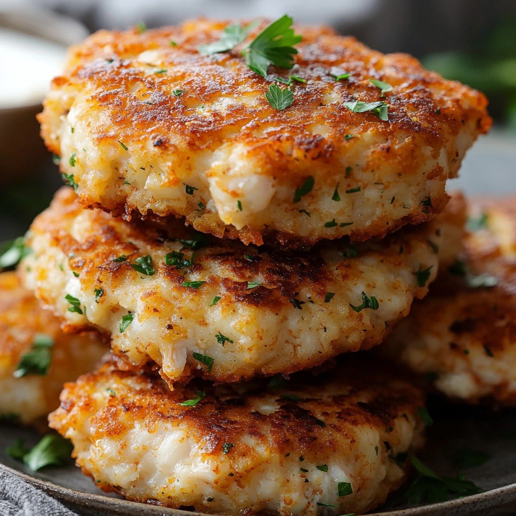 Keto Cheesy Chicken Fritters Easy