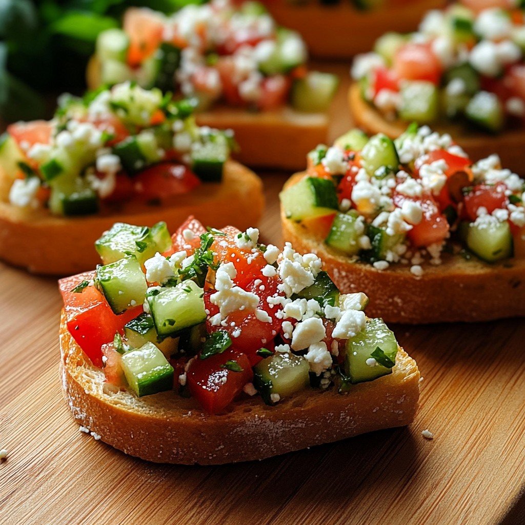 Mediterranean Bruschetta Fresh Spring Food