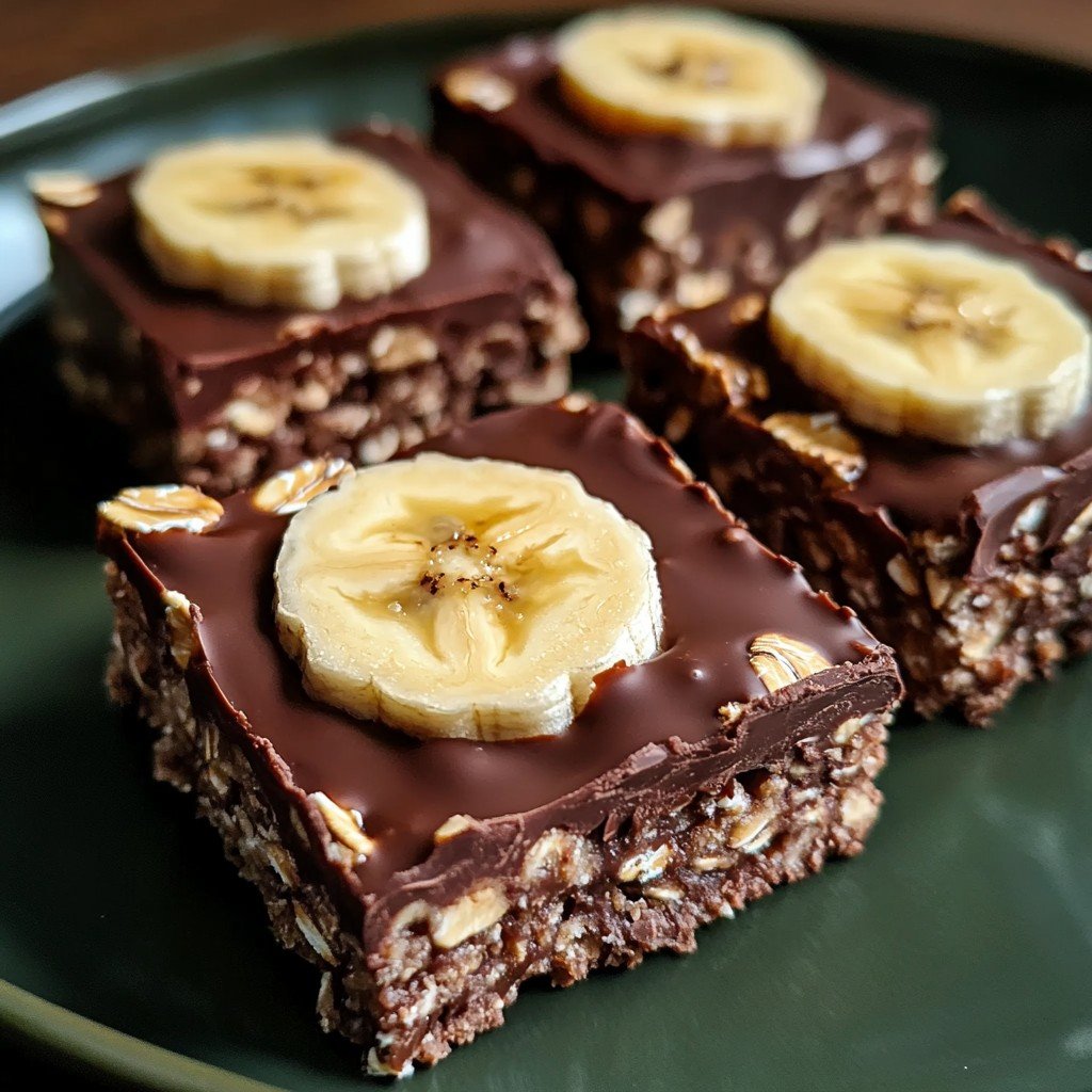 No-Bake Chocolate Banana Bars Easy Deserts