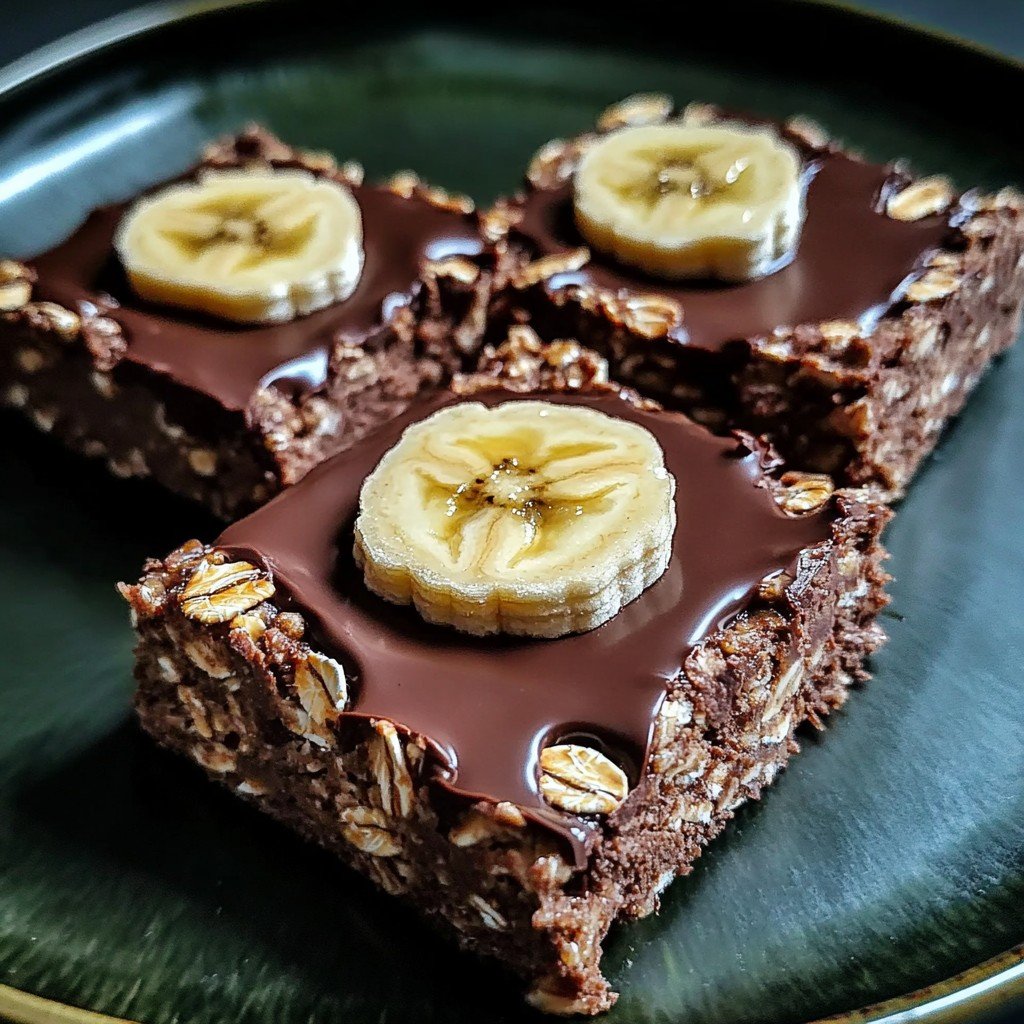 No-Bake Chocolate Banana Bars Easy Deserts