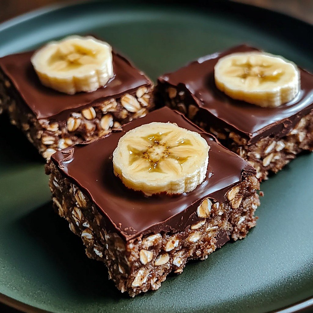 No-Bake Chocolate Banana Bars Easy Deserts