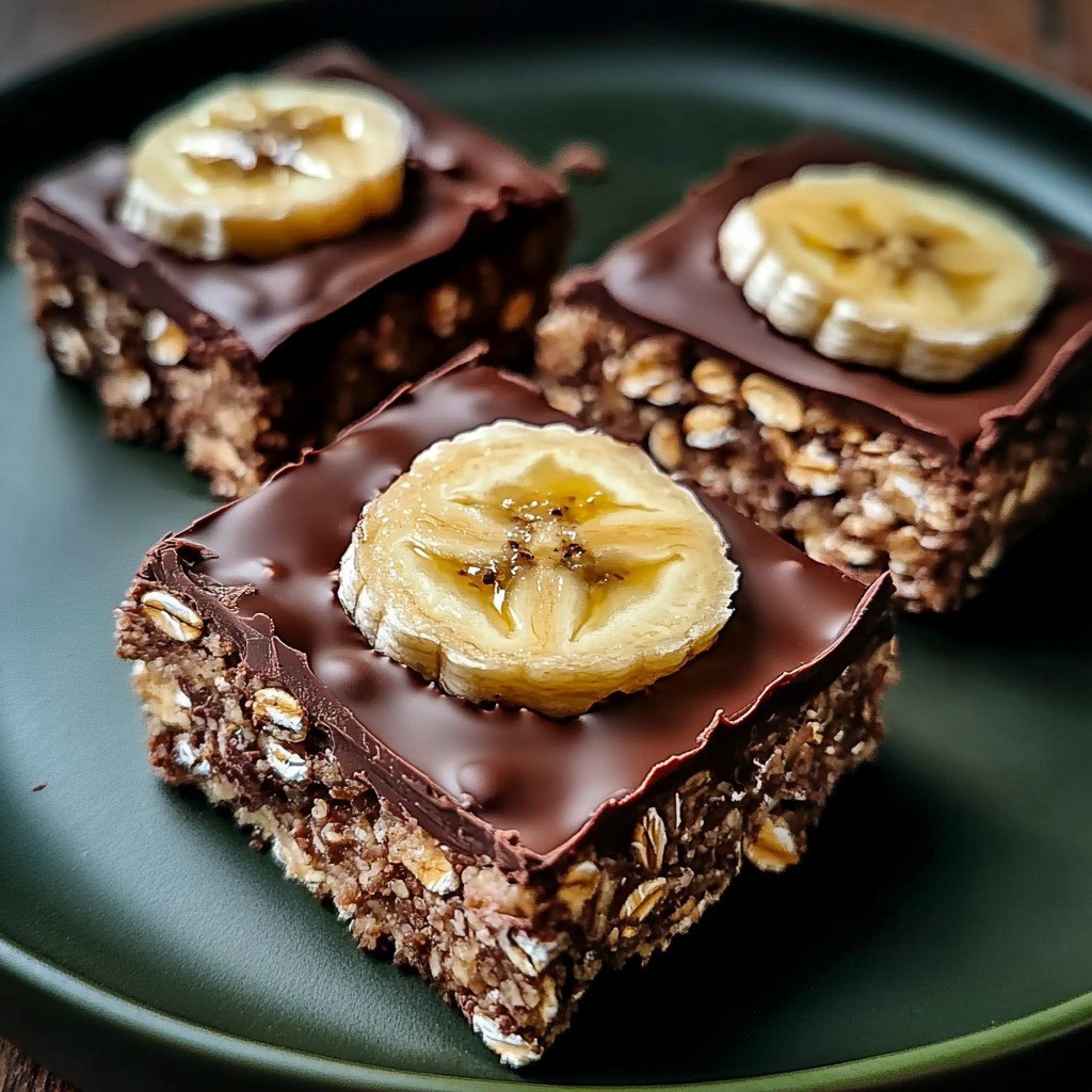 No-Bake Chocolate Banana Bars Easy Deserts