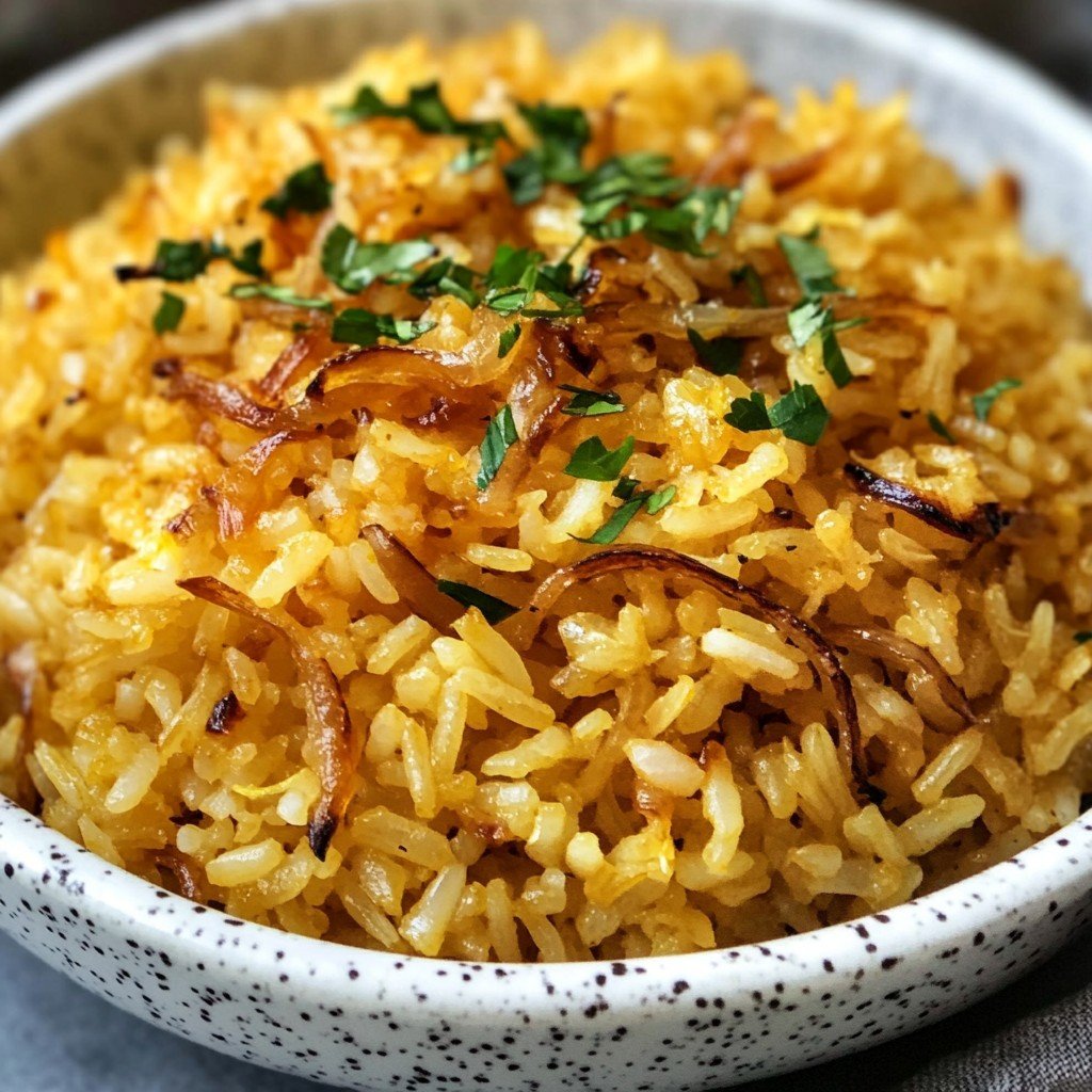Onion Butter Rice Easy Side Dish