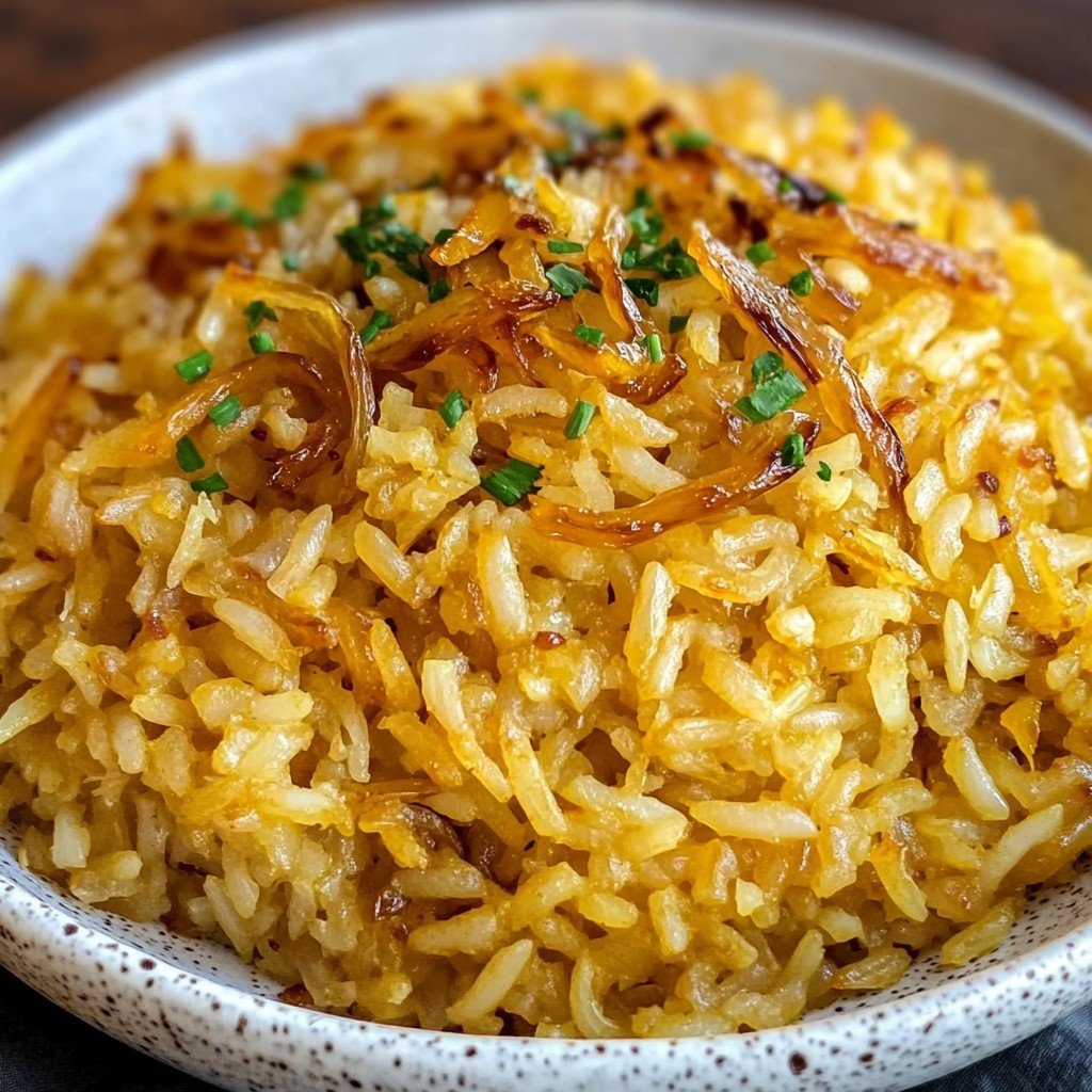 Onion Butter Rice Easy Side Dish