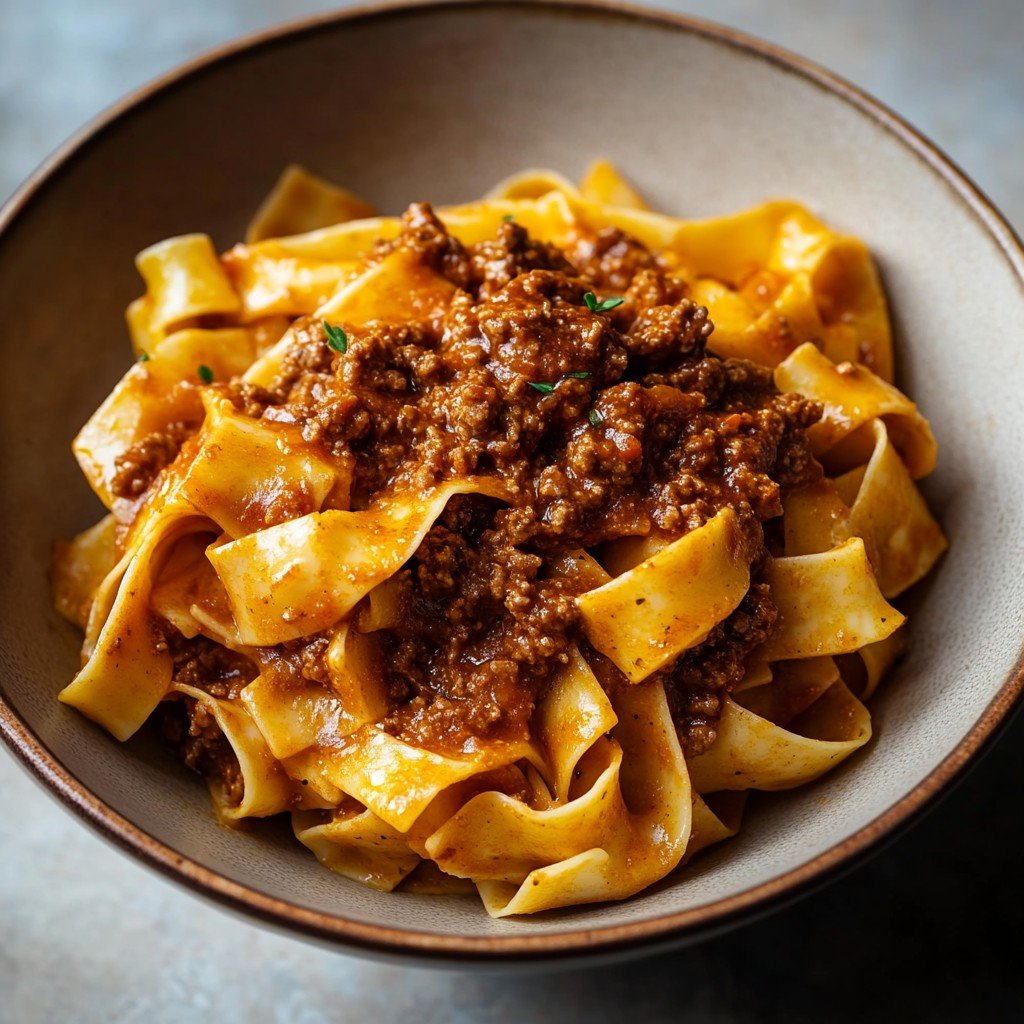 Pappardelle Bolognese Summer Dinner Pasta